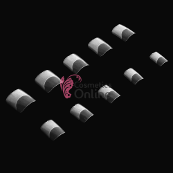 Tipsuri clasice pretaiate 100 bucati cu bordura mare Transparente TPS83 - 67466 